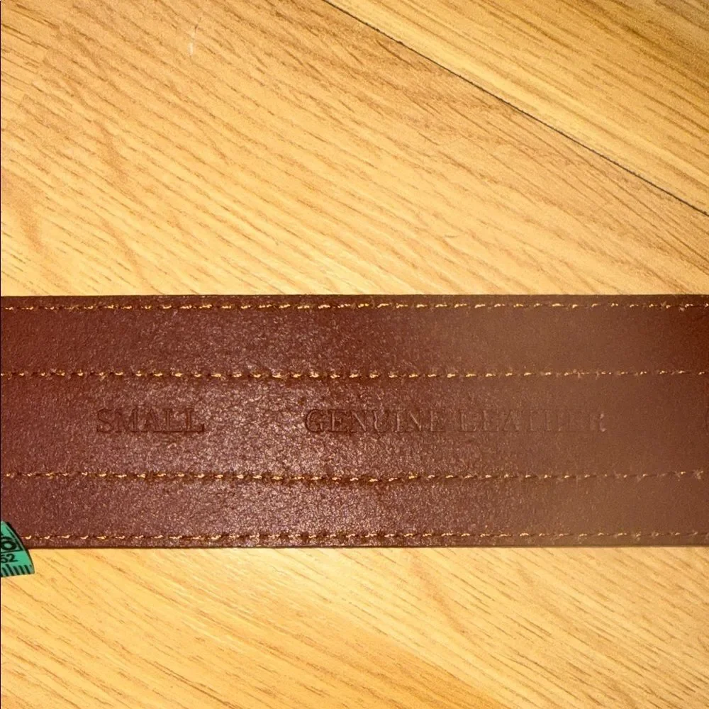 Vintage Calvin Klein Bold Brown Leather Belt Ring Buckle Small Y2k Boho